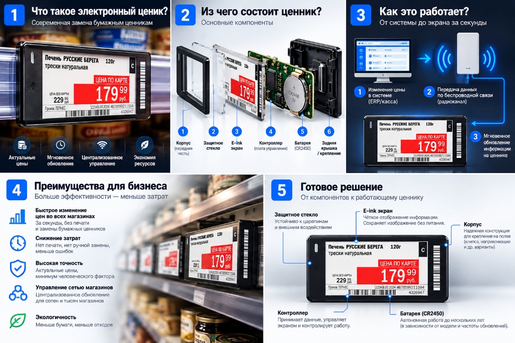 Электронный ценник: устройство и преимущества